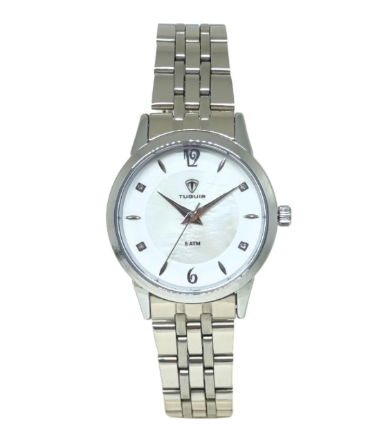 Relógio Tuguir Feminino Dourado Original Com Colar - Imagem 5